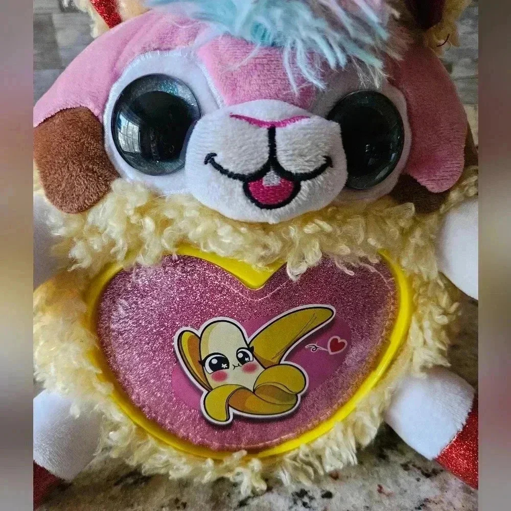 Zuru Rainbocorns Sweet Shake Surprise Banana Split Llamacorn Sounds 9" Plush